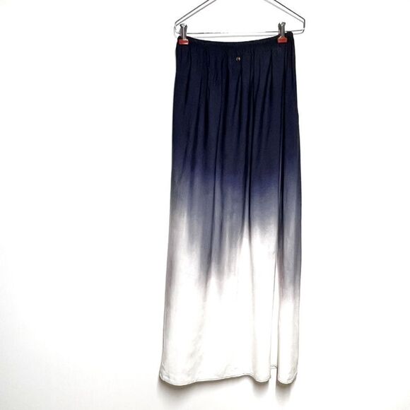 New Maaji Maxi Blue white Beach to Bar Tye Die Tassle Skirt Sz S - Picture 2 of 6